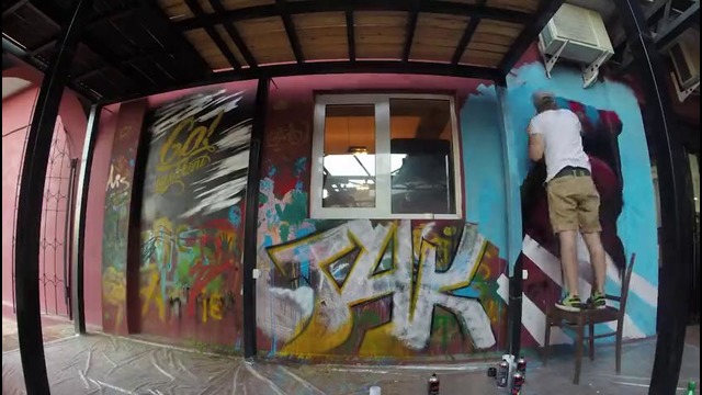 Graffiti in Coworking center ТЧК. Mike Pashkov Artist