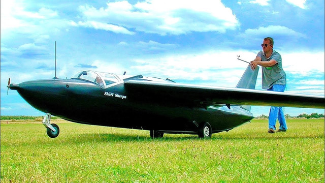 Гигантская радиоуправляемая модель самолёта SHERPA SB-4. 65 кг