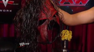 Kane relinquishes his mask- Raw, Aug. 4, 2014