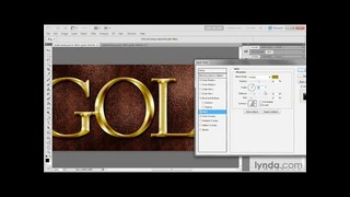 Photoshop – Rendering type in gold (Lynda.com)