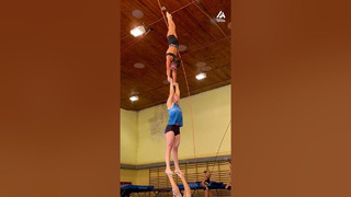 Trio of Women Display Create Epic Acrobatics Formation | People Are Awesome #acrobatics #shorts