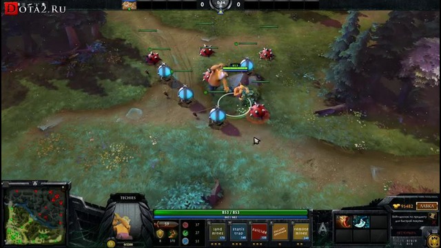 Goblin Techies beta gameplay (Techies beta model)