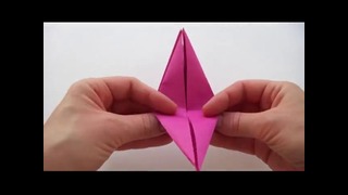 Птичка оригами у кормушки | Динамичные игрушки из бумаги