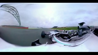 3 laps at 360° Mercedes F1 W05 in Silverstone