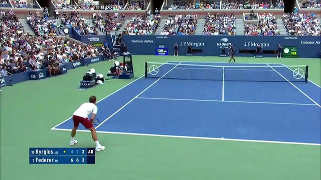 US Open 2018 3-й круг Федерер – Кирьос