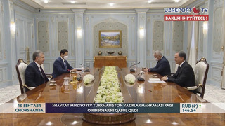 Shavkat Mirziyoyev Turkmaniston Vazirlar Mahkamasi Raisi o’rinbosarini qabul qildi