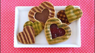 Heart Cutout Stencil Cookies for Valentine’s Day OCHIKERON