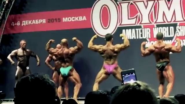 Amature Olympia in Moscow Men’s bodybuilding over 100kg