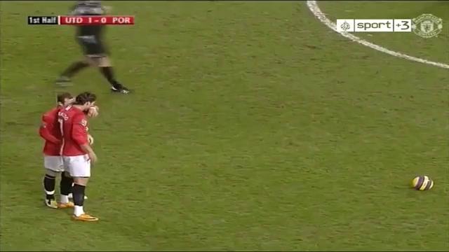 Невероятный гол Криштиану Роналду со штрафного удара в ворота «Портсмута»
