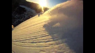 Небольшой ролик с фрирайдом на сноуборде (HD)