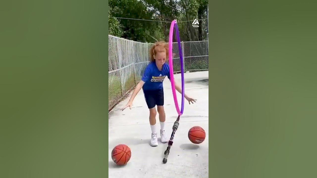 Dribbling two balls while riding a pogo stick? These skills are next level