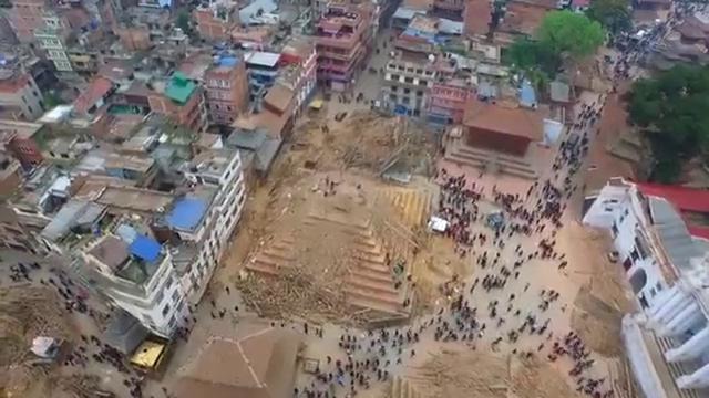 Drone Footage Captures Aftermath of Nepal Earthquake