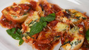 Конкильони с рикоттой и шпинатом. Апельсиновый санрайз
