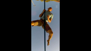 Slack Lines At Beach, Mountains & More | Big Air | People Are Awesome #shorts