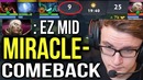 MIRACLE- Incredible Comeback vs Trash Talk Invoker DOTA 2