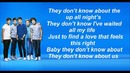 One Direction – They Don’t Know About Us (Lyrics)