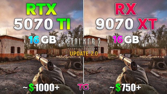 S.T.A.L.K.E.R. 2 Update 2.0: RTX 5070 Ti vs RX 9070 XT | 1080p | 1440p | 4K