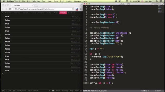 JavaScript – Логические значения