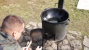 Рыба в пивном кляре в Казане на Костре