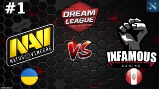 Na`Vi vs Infamous, DreamLeague Minor, bo3, game 1 [Mortalles & Lex]