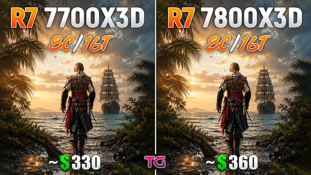 Ryzen 7 7700X3D vs Ryzen 7 7800X3D – Test in 10 Games