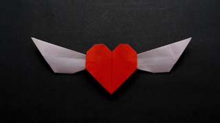 Сердце С Крыльями Оригами | Origami Flapping Winged Heart v1 (Jo Nakashima)