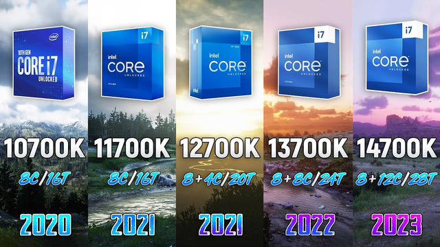 I7 10700K vs i7 11700K vs i7 12700K vs i7 13700K vs i7 14700K – Test in 7 Games