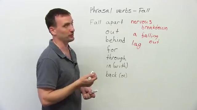 Phrasal Verbs – FALL fall for fall in fall behind fall