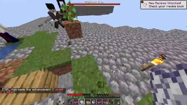 Самая жесткая ошибка! выживание на скайблоке 1.14 в 15 человек! майнкрафт