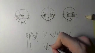 Как нарисовать аниме волосы