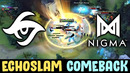 Nigma vs secret — gg echoslam comeback