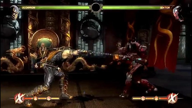 Mortal Kombat 9 – Scorpion 36-55% Vortex Setups (в собственном исполнении)