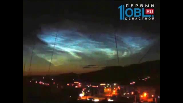 Аномальное свечение в небе над Челябинском