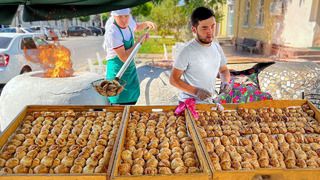 Читир – Читир Самса | Приготовление Хрустящей Овощной Самсы | Знаменитая Узбекская Уличная еда
