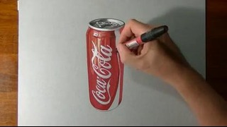 How I draw a coca cola slim can