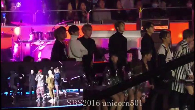 161226 BTS reaction to HipHop Stage (GD CL BeWhy) @ SBS Gayo Daejun