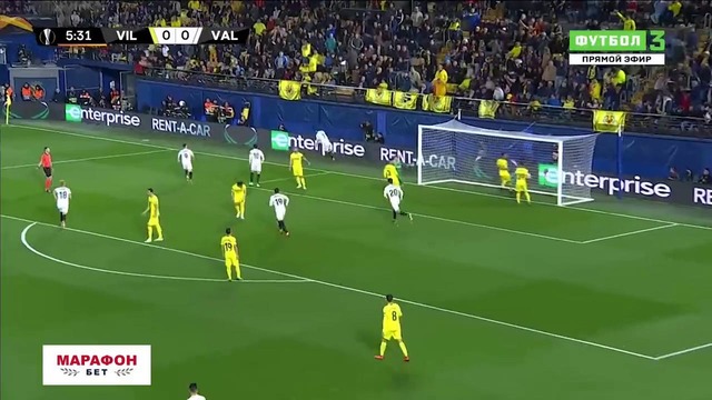 (HD) Вильярреал – Валенсия | Лига Европы УЕФА 2018/19 | 1/4 финала | Первый матч