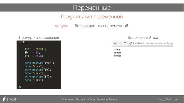 6. Использование переменных в PHP(PHP Starter)