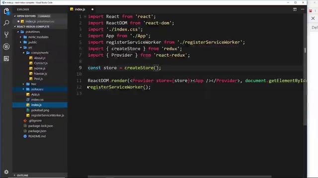 Complete React Tutorial (& Redux) #39 – Setting up Redux in React