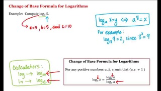 6 – 3 – Change of Base Formula for Logarithms (3-26)