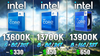 Core i5 13600K vs Core i7 13700K vs Core i9 13900K – Test in 8 Games