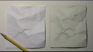 Рисование в Time Lapse: скомканная бумага