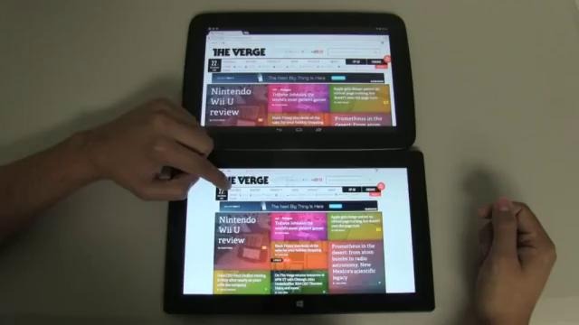 Google Nexus 10 Vs Microsoft Surface Part 1 Web Browsing