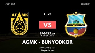 (HD) АГМК – Бунёдкор | Суперлига Узбекистана 2019 | Тур 5 | Обзор матча