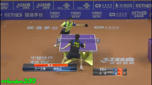 Fan Zhendong vs Xu Xin (China Super League 2016)