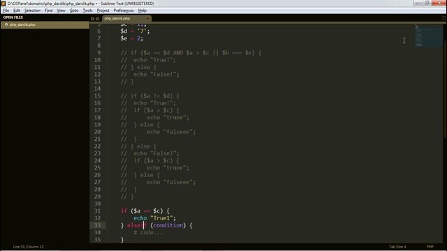 PHP #7 shart operatorlari