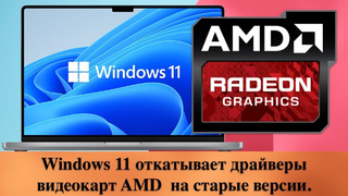 Windows 11 откатывает драйверы видеокарт AMD на старые версии