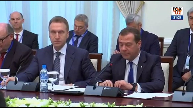 Shavkat Mirziyoyev Dmitriy Medvedevni qabul qildi (02/11/2017)