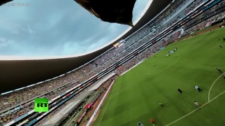 С высоты птичьего полёта: орёл заснял заполненный стадион «Ацтека» в Мехико
