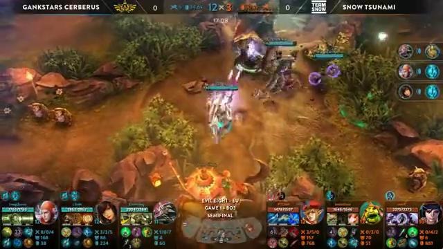 Snow Tsunami vs Gankstars Cerberus | Vainglory League Evil 8 Summer Season Week 3Day